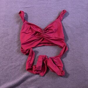 Red Twist Crop Top